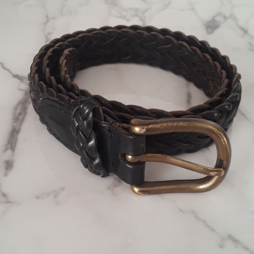 Italian Leather Braided Belt